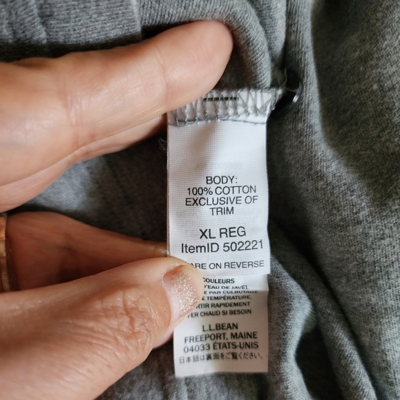 L.L.Bean Trandional Fit Men's Gray Long Sleeve Henley Size XL - Picture 7 of 7